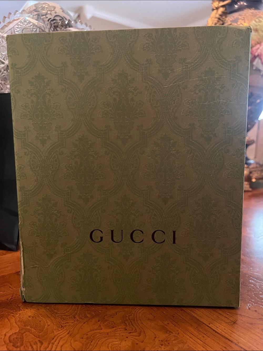 Gucci Olive Green Patterned Decorative Box